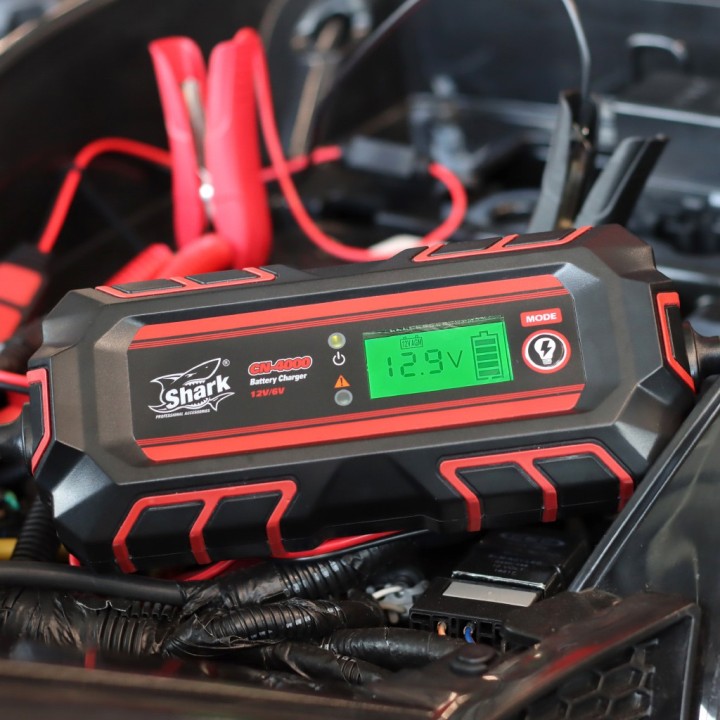 SHARK BATTERY CHARGER CN-4000, 6/12V IP65,4A DC