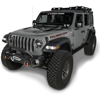 Przedni zderzak Arcus, z mocowaniem wyciągarki, odbojem i hakami, 18-19 Jeep Wrangler JL