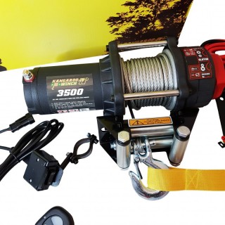 Wyciągarka 1587kg Kangaroowinch K3500 Powerwinch 12V ze sterowaniem bezprzewodowym 