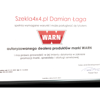 Ślizg aluminiowy WARN Epic - czarny 2,54 cm