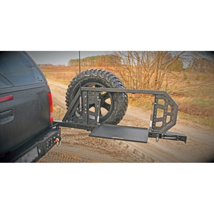 Uchwyt koła i kanistrów - Gondola MorE 4x4