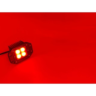 Lampa LED 4x3W Habitat Czerwona FLOOD z uchwytami montażowymi do zabudowy w zderzak