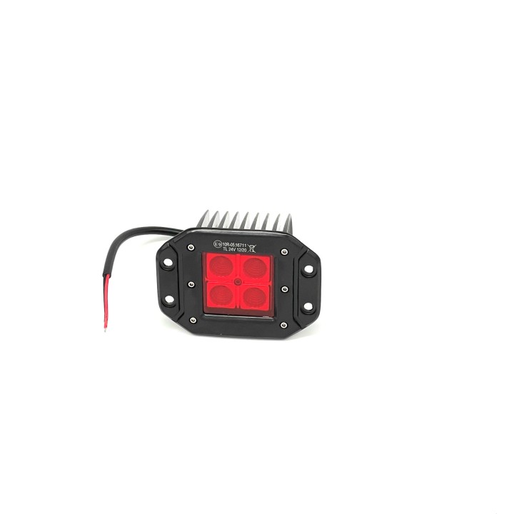Lampa LED 4x3W Habitat Czerwona FLOOD z uchwytami montażowymi do zabudowy w zderzak