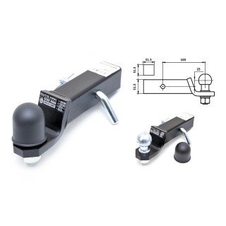 Podwyższony adapter haka holowniczego USA z przetyczką AH-3
