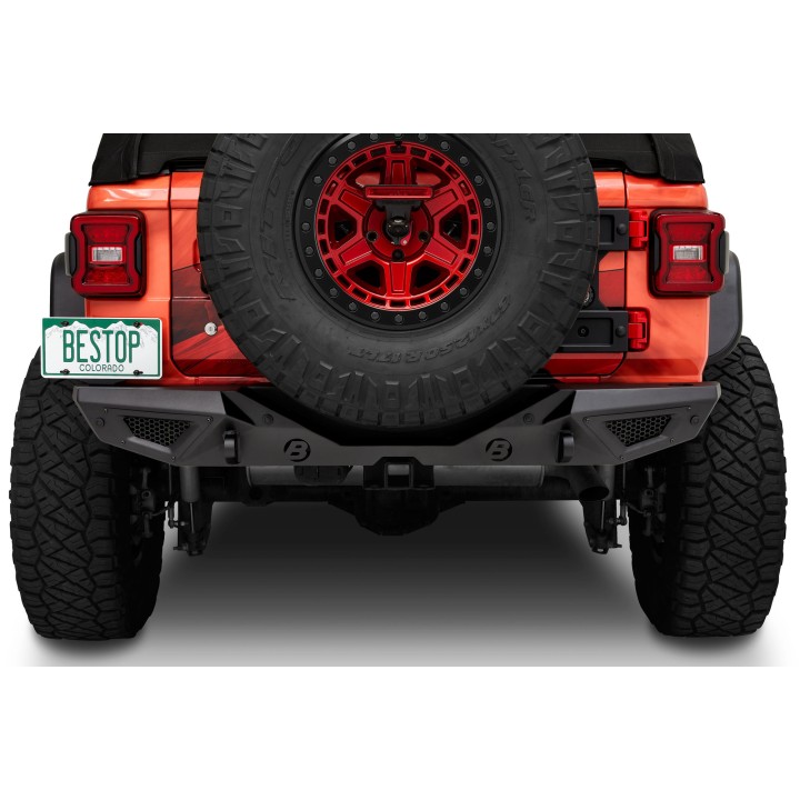 Zderzak Bestop 4496101 HighRock 4x4 Granite Series Rear Bumper for 18-22 Jeep Wrangler JL