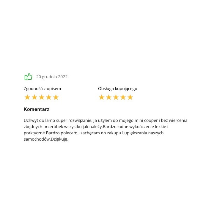 Uchwyt na lampy LED do tablicy rejestracyjnej