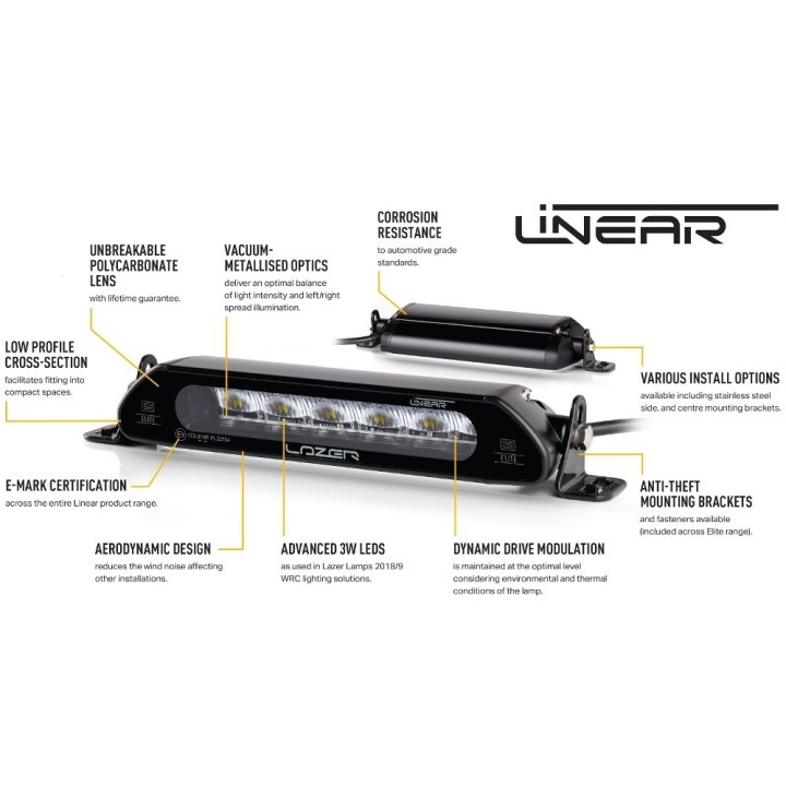 LAZER Linear 18 – 6 750 lm – 855 m – ECE R112 - Ref: 30