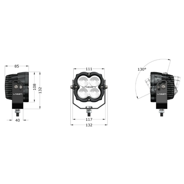 Lampa robocza LED LAZER UTILITY 45 NG (SLIM) – 4560 lm