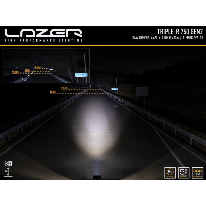 LAZER Triple-R 750 (Gen2) – 4 620 lm – 866 m – ECE R112