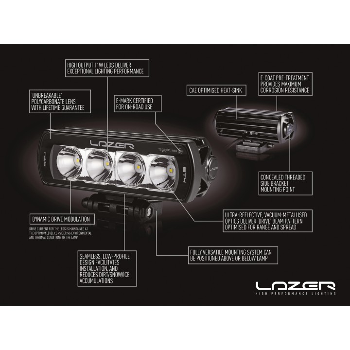 Zestaw dwóch lamp LAZER ST4 Evolution - Mercedes X-Class V6