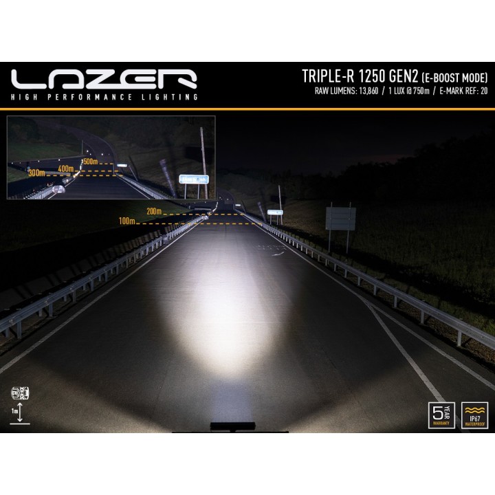 LAZER Triple-R 1250 (Gen2) – 13 860 lm – 1500 m – ECE R149