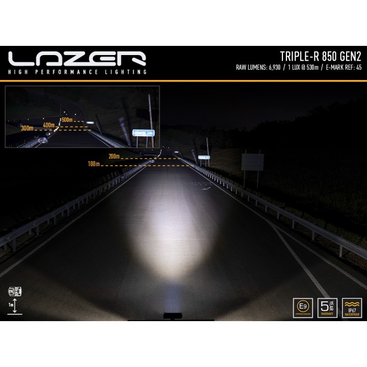 LAZER Triple-R 850 (Gen2) – 6 930 lm – 1061 m – ECE R149