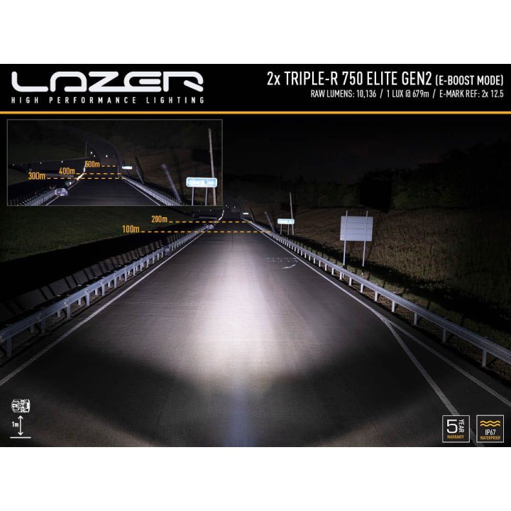 Zestaw dwóch lamp LAZER Triple-R 750 Elite (Gen2) – 5068 lm