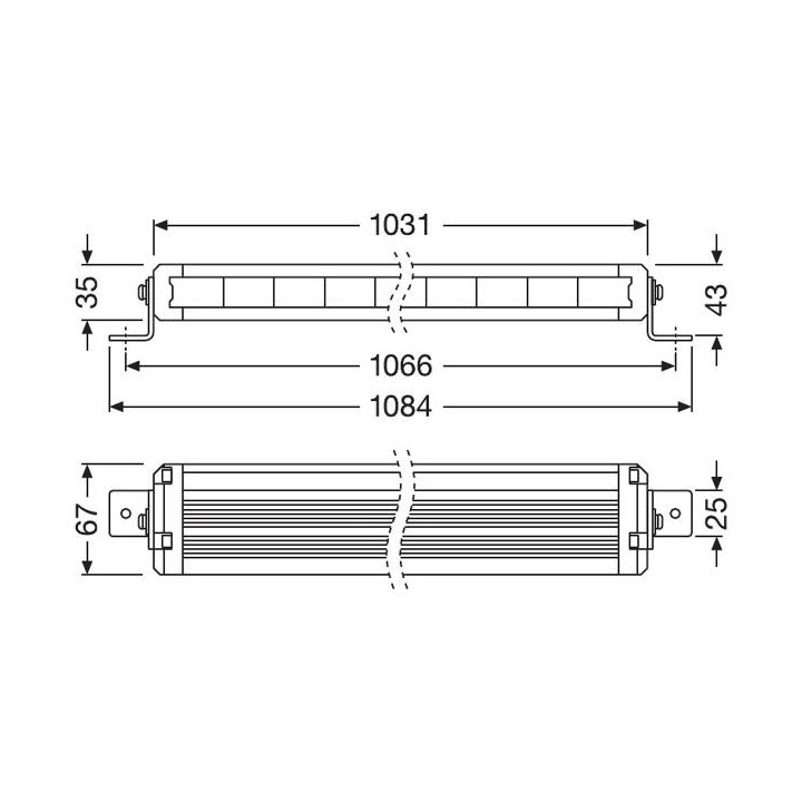 Panele LED Light Bar: Lampa VX1000-CB SM 108W 103cm 40" SPOT/FLOOD OSRAM