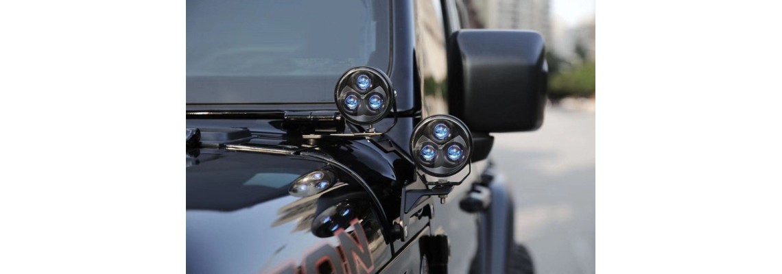 Lampy na słupek A i bull bar Jeep Wrangler JL — tabele Ref