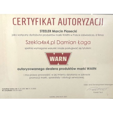 Autoryzacja WARN SKLEP i SERWIS WARN